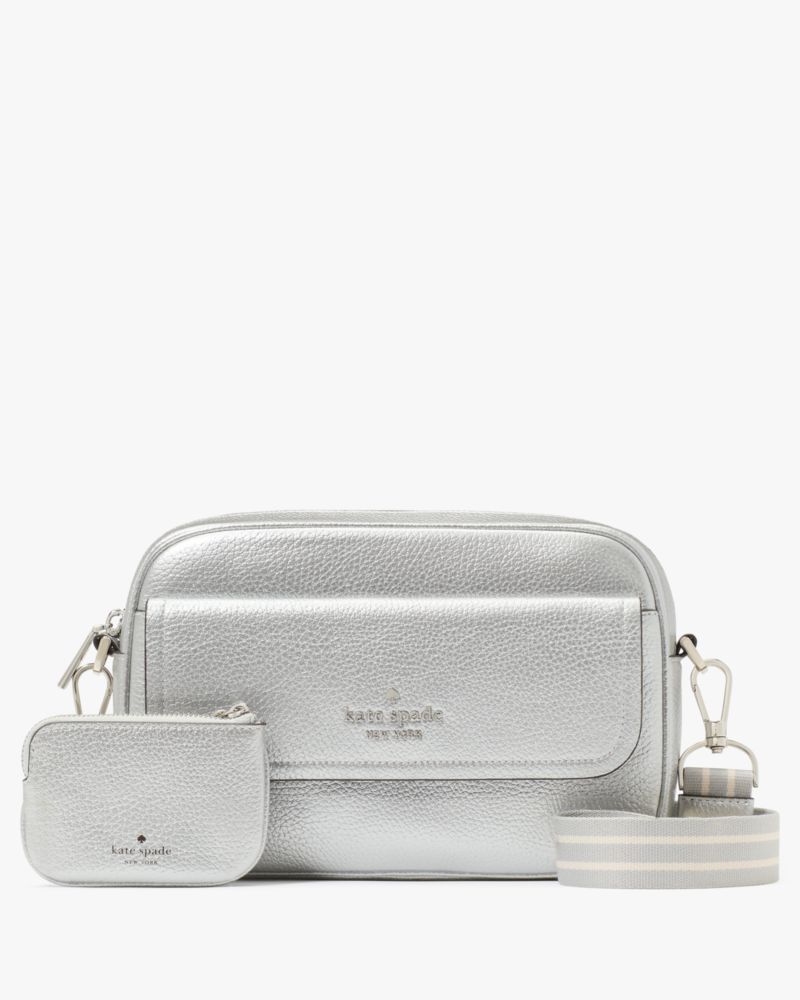 Silver kate spade purse sale