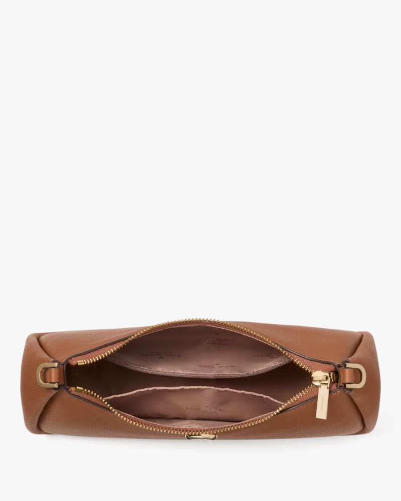 Kate Spade,Kayla Small Convertible Shoulder Bag,Leather,Shoulder Bag,Metal Material,Logo,Metal,Gold Metal,Casual,Day Party,Brown