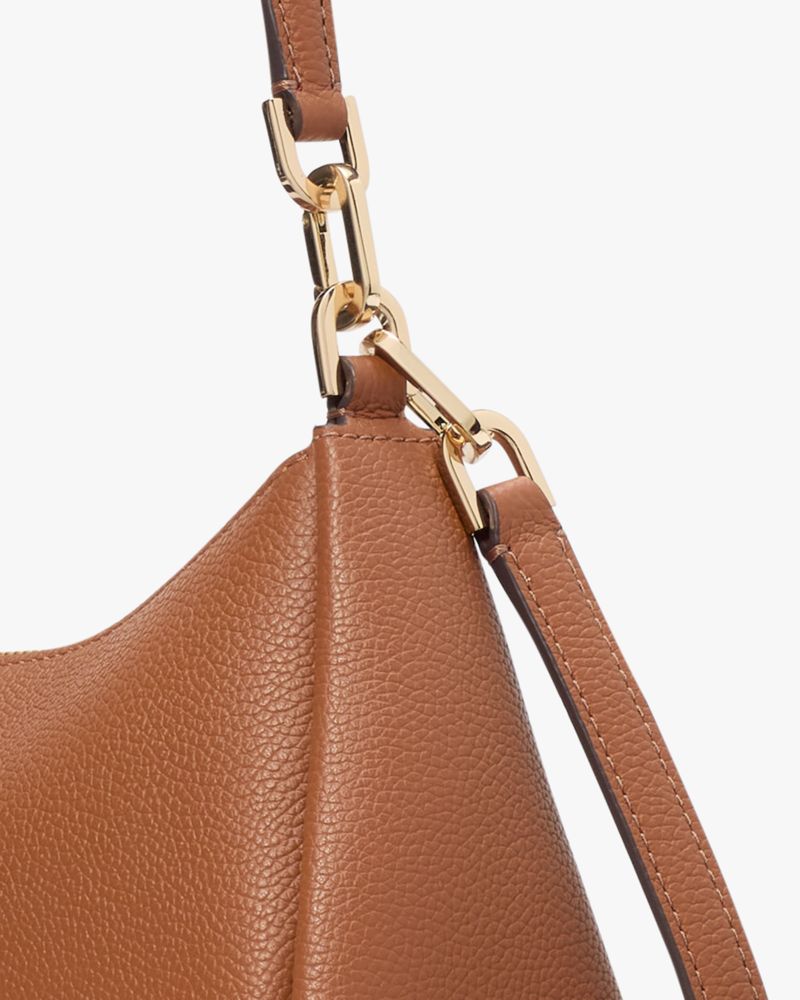 Kate Spade,Kayla Small Convertible Shoulder Bag,Leather,Shoulder Bag,Metal Material,Logo,Metal,Gold Metal,Casual,Day Party,Brown