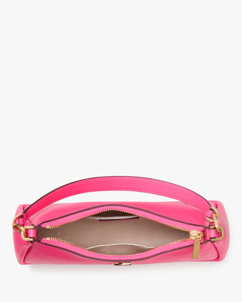 Kate Spade,Kayla Small Convertible Shoulder Bag,Leather,Shoulder Bag,Metal Material,Logo,Metal,Gold Metal,Casual,Day Party,Fuchsia
