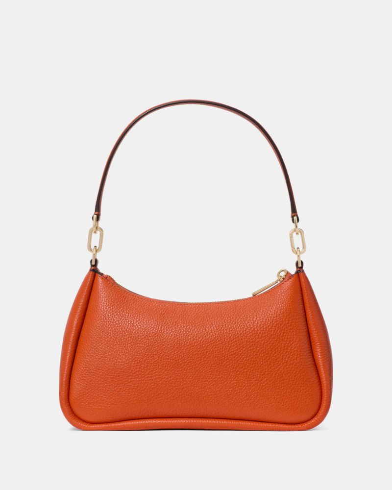 Kate Spade,Kayla Shoulder Bag,Leather,Shoulder Bag,Metal Material,Logo,Metal,Gold Metal,Day Party,Casual,Burnt Orange