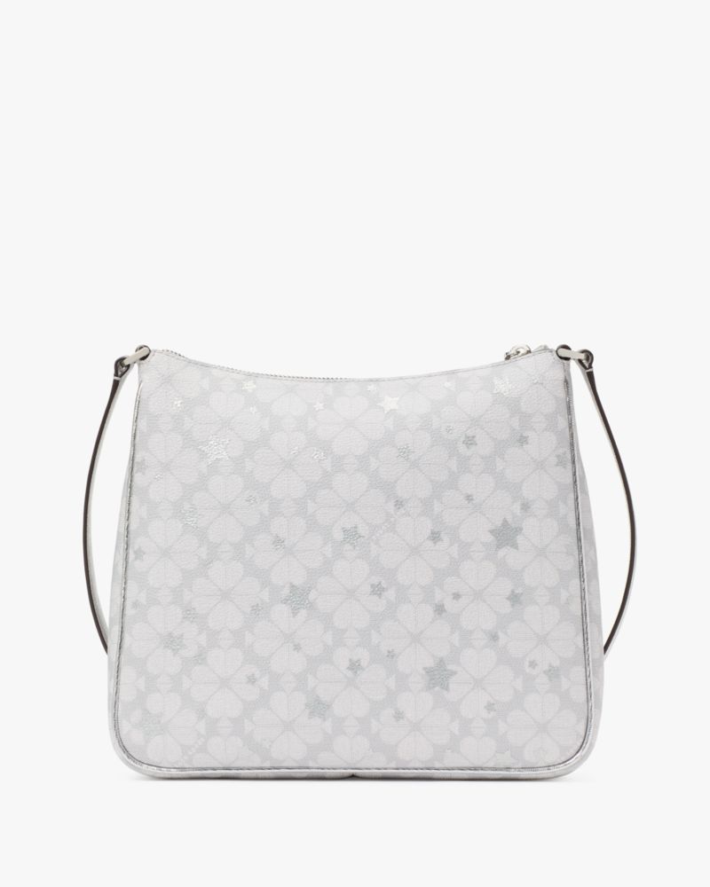 Kate Spade,Spade Flower Star Toss Large Swingpack Crossbody,Gray