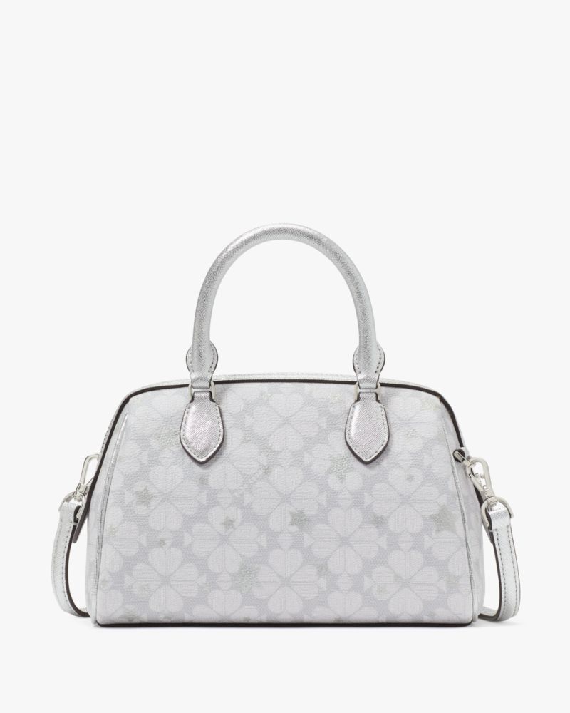 Kate Spade,Spade Flower Star Toss Small Dolly Duffle Crossbody,Satchel,Work,Day Party,Gray