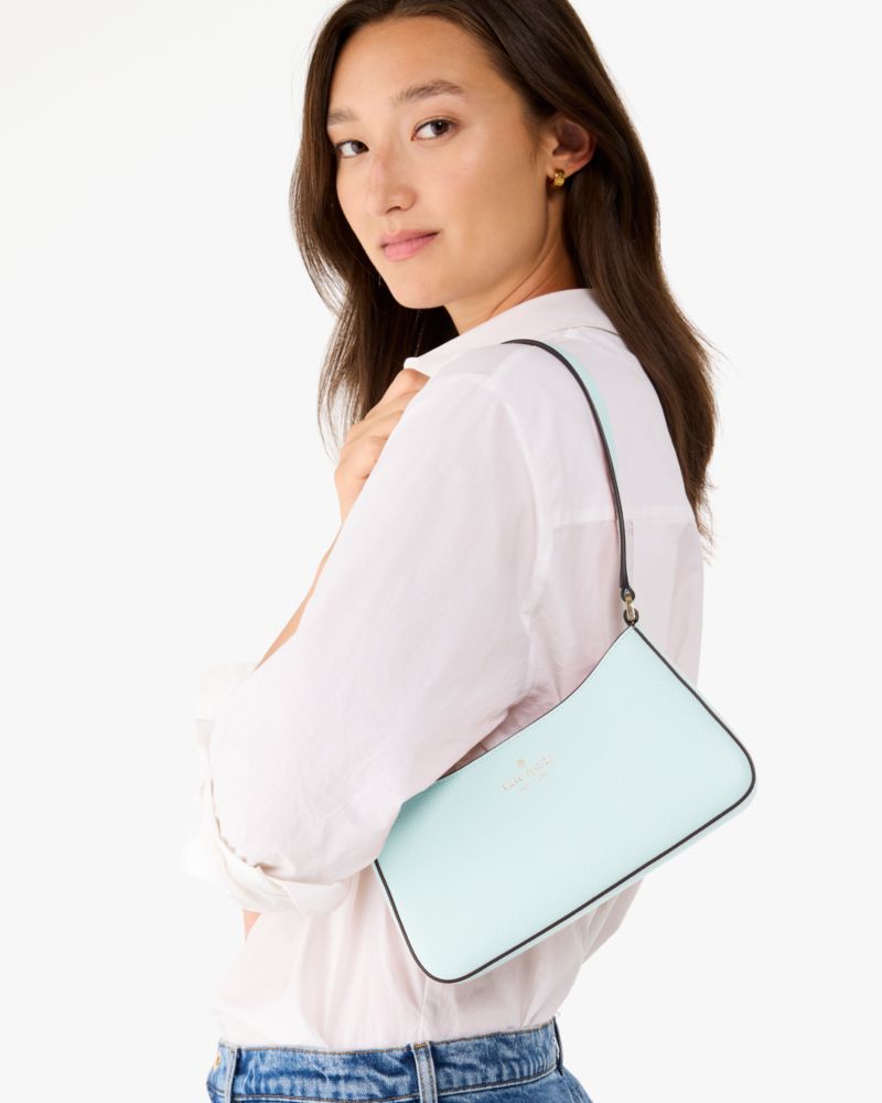 Kate Spade,Julia Small Shoulder Bag,Leather,Shoulder Bag,Logo,Metal,Casual,Blue