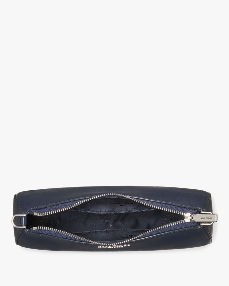 Kate Spade,Madison Faux Pearl Medium Convertible Crossbody,Crossbody,Metal Material,Bead Embellishment,Logo,Metal,Gold Met...,Navy