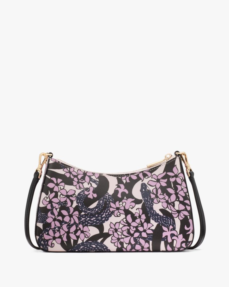 Kate Spade,Snake Garden Printed Medium Convertible Crossbody,Crossbody,Logo,Chain Detail,Metal,Day Party,Multi Color