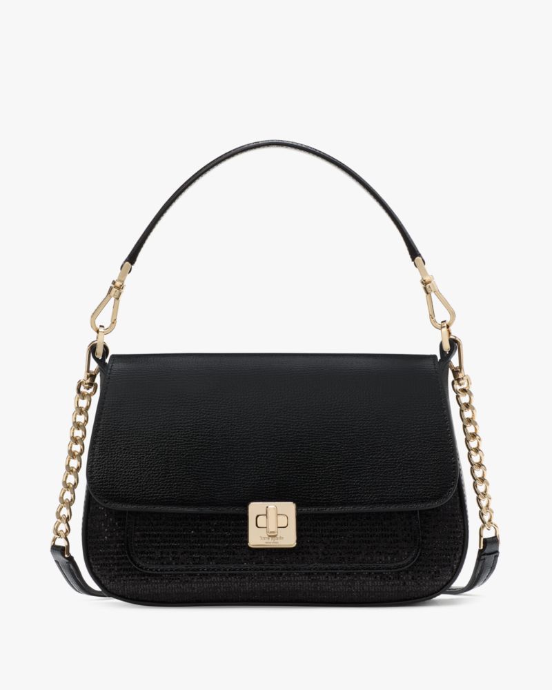 Kate Spade,Phoebe Glitter Small Flap Crossbody,