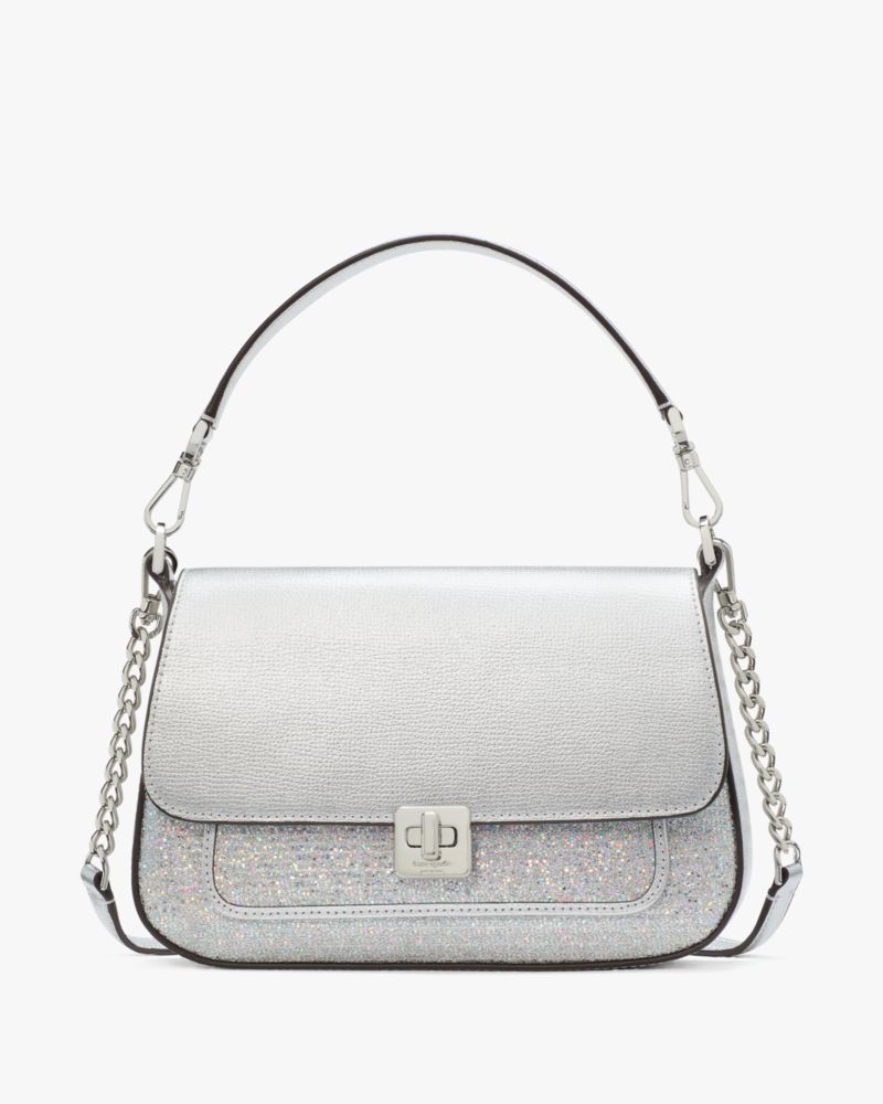 Kate Spade,Phoebe Glitter Small Flap Crossbody,