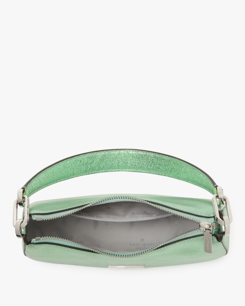 Kate Spade,Nina Metallic Shoulder Bag,Turquoise
