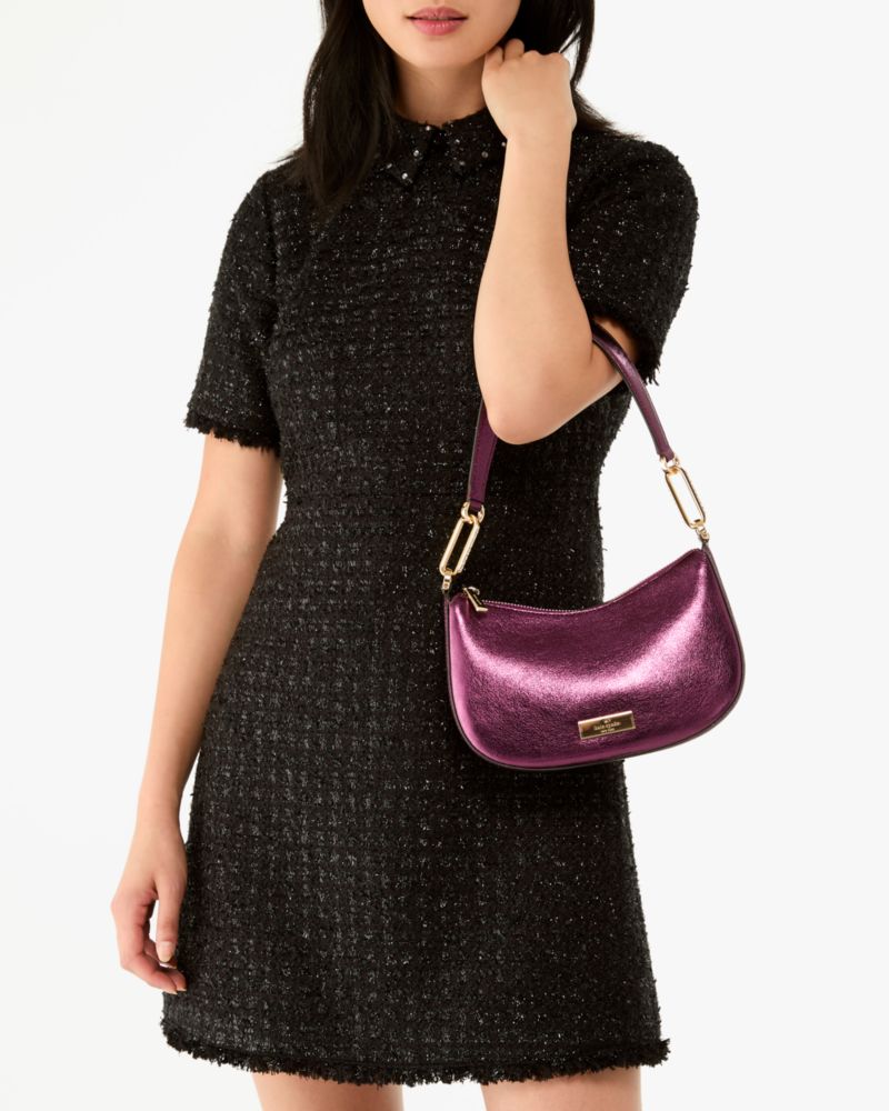 Kate Spade,Nina Metallic Shoulder Bag,