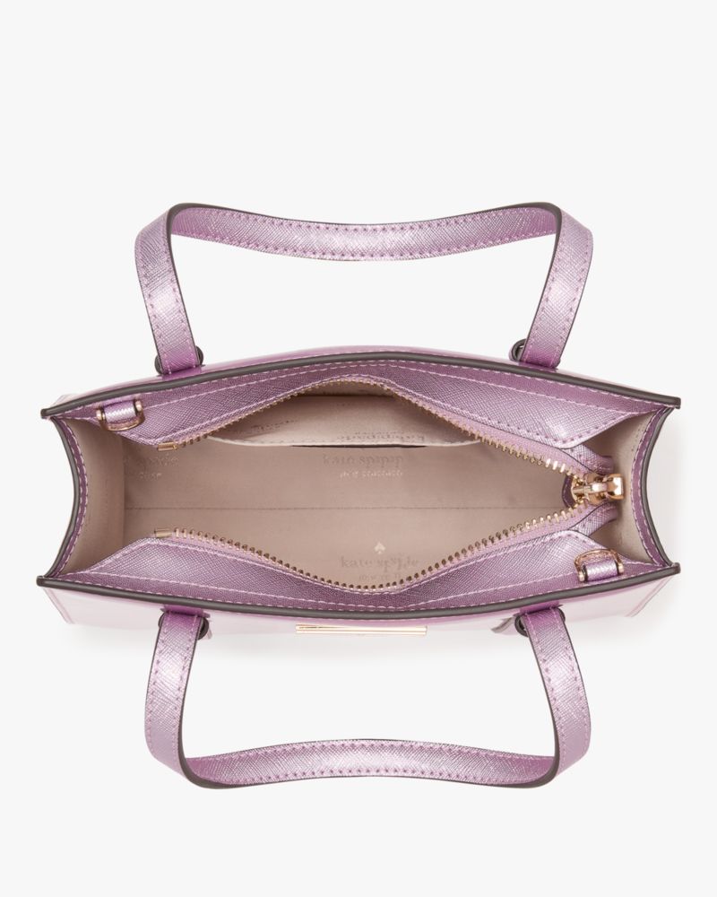 Kate Spade,Kenzie Small Tote,Crossbody,Logo,Metal,Casual,Lavender