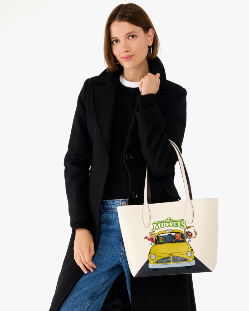 Kate Spade,ディズニー × ケイト・スペード ニューヨーク マペッツ ミディアム トート,バッグ,パーチメントマルチ