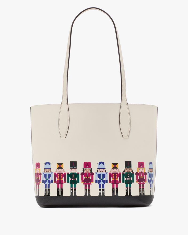 Kate Spade,Oh What Fun Nutcracker Small Tote,Cream