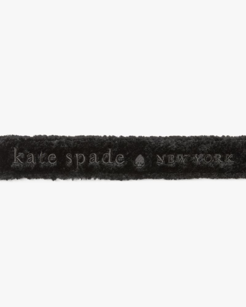 Kate Spade,Faux Fur Bag Strap,Faux Fur,Fur,Bag Straps,Fur Embellishment,Casual,Black