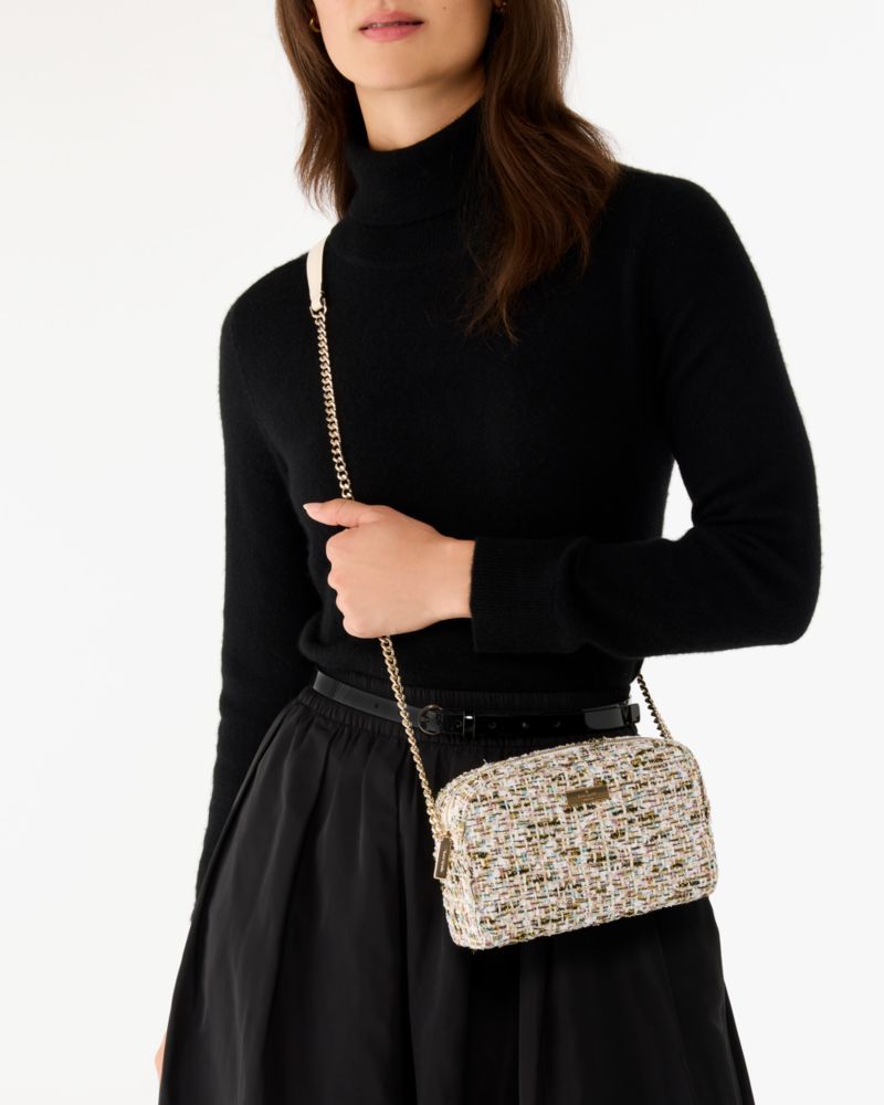 Kate Spade,キャリー ティンセル ツイード ミニ カメラ バッグ,バッグ,