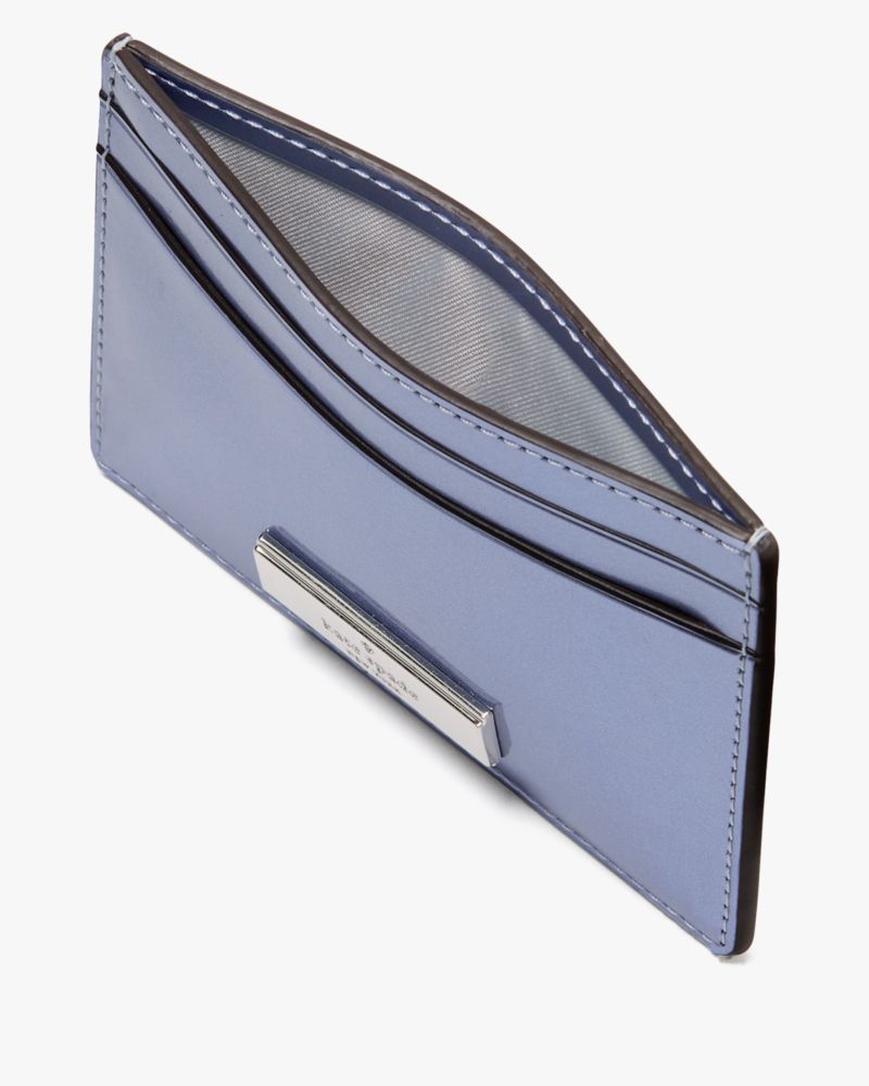 Kate Spade,Kenzie Boxed Small Cardholder,Card Case,PVC,Metal,Logo,Casual,Silver