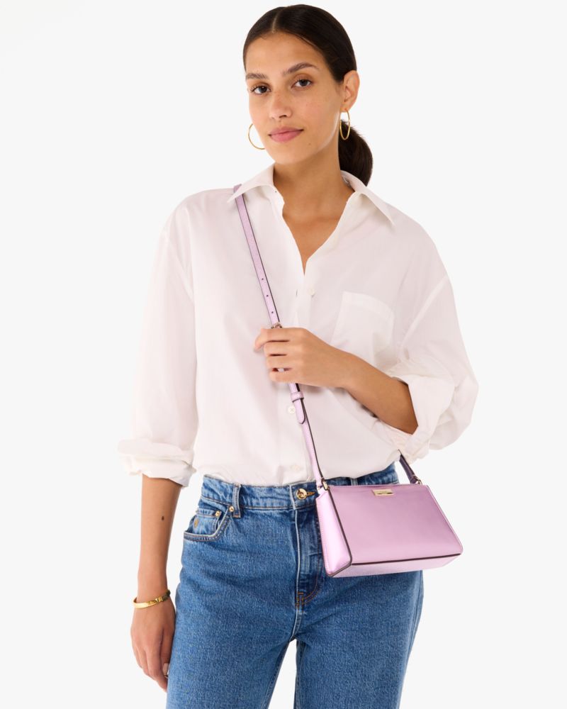 Kate Spade,Kenzie Mini Crossbody,Crossbody,PVC,Metal,Logo,Casual,Lavender