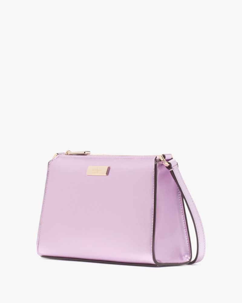 Kate Spade,Kenzie Mini Crossbody,Crossbody,PVC,Metal,Logo,Casual,Lavender