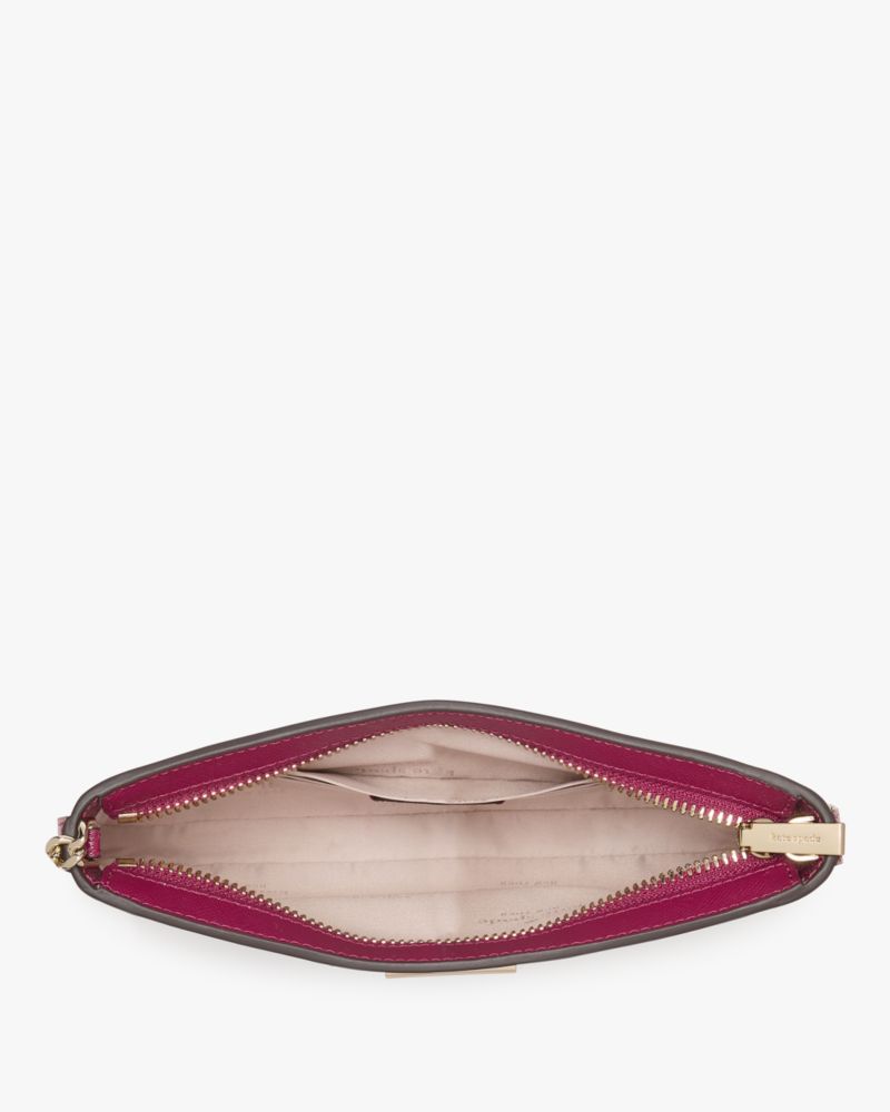 Kate Spade,Kenzie Lilly Pochette,Clutch,PVC,Metal,Logo,Casual,Purple