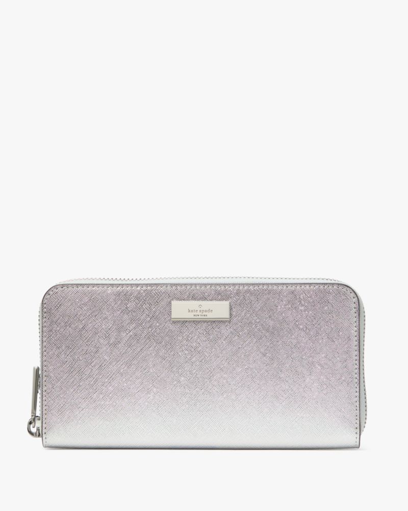 Kate Spade,Kenzie Boxed Metallic Large Continental Wallet,