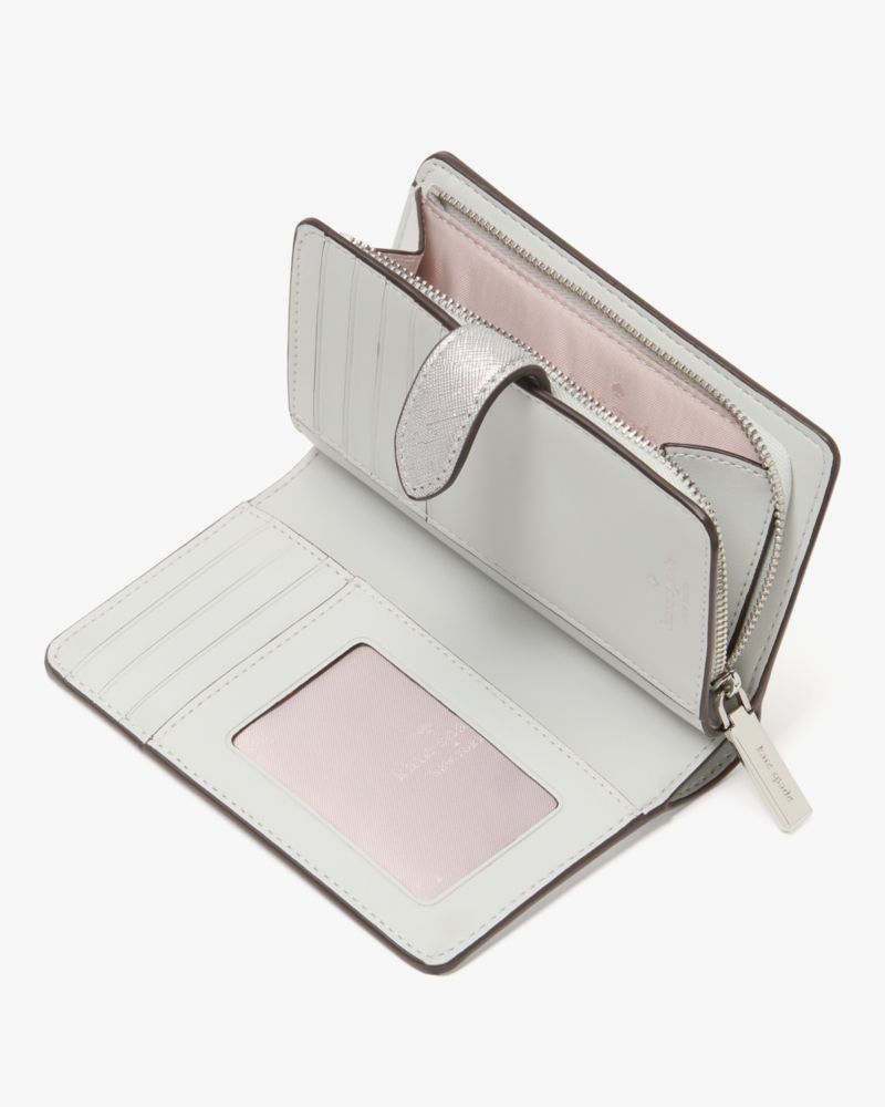 Kate Spade,Kenzie Boxed Metallic Medium Compact Wallet,