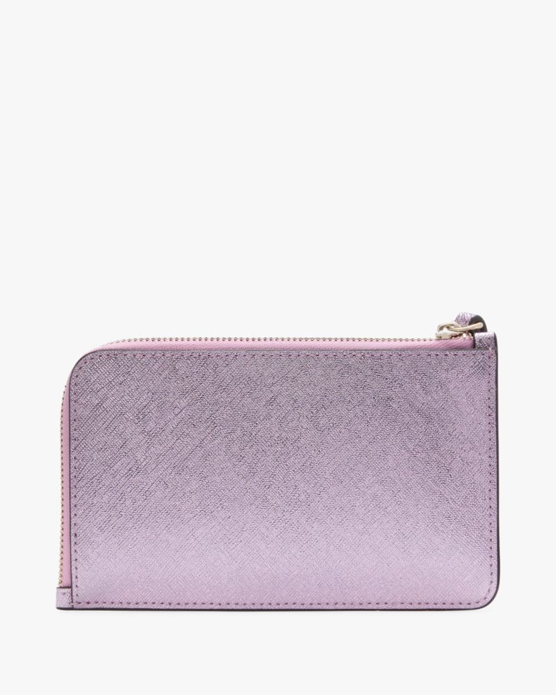 Kate Spade,Lucy Metallic Small L-zip Wristlet,