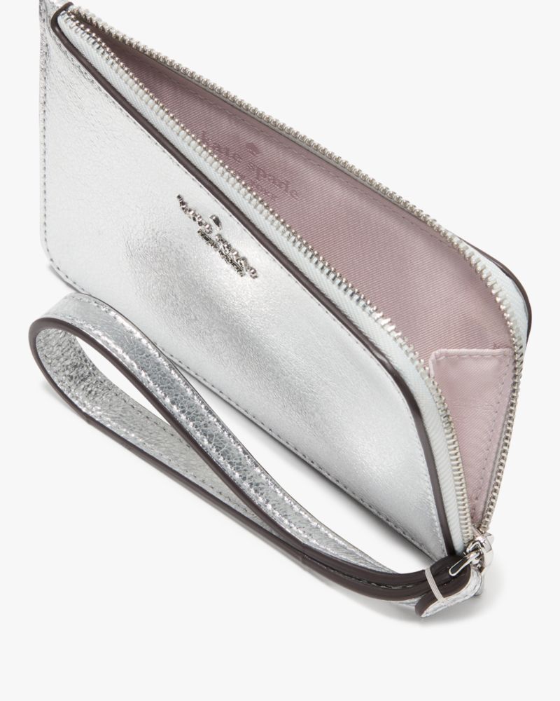 Kate Spade,Lucy Metallic Small L-zip Wristlet,