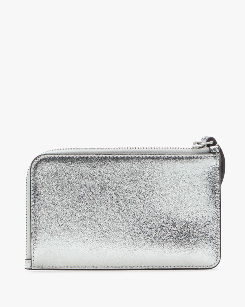 Kate Spade,Lucy Metallic Small L-zip Wristlet,