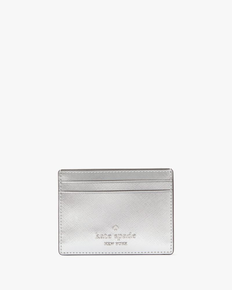 Kate Spade,Madison Metallic Small Slim Card Holder,