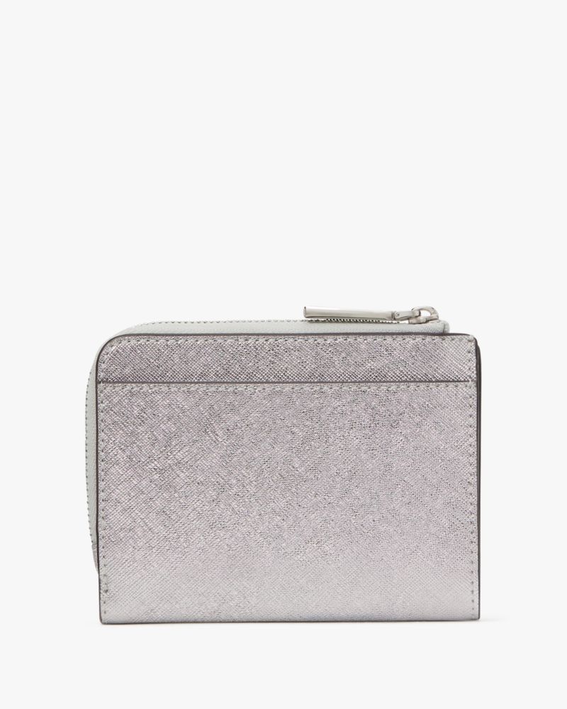 Kate Spade,Madison Metallic Small L-zip Wallet,