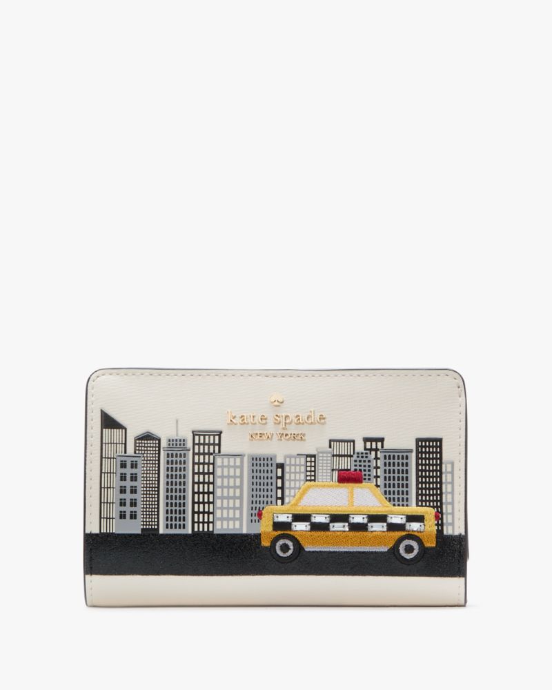 Kate Spade,NYC Big Apple Medium Wallet,Cream