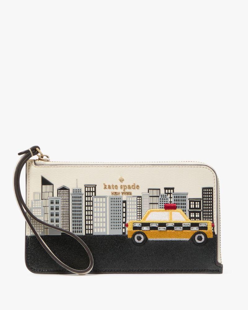 Kate Spade,NYC Big Apple Small L-zip Wristlet,