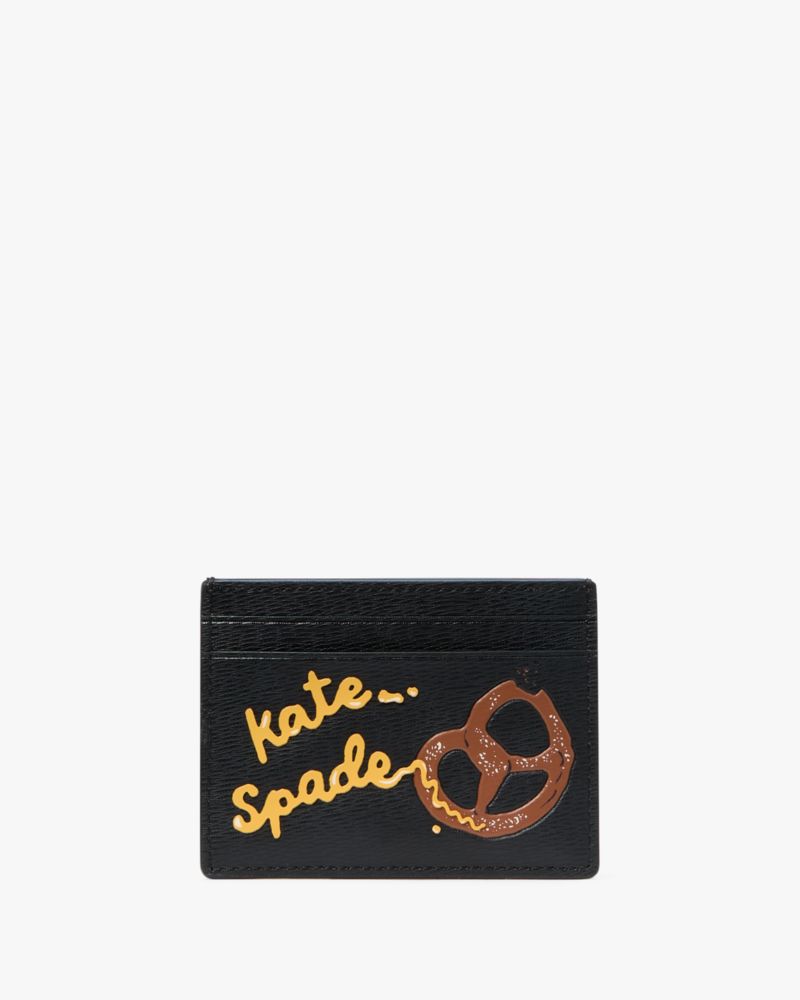 Kate Spade,ビッグ アップル スモール スリム カード ホルダー,財布小物,ブラックマルチ