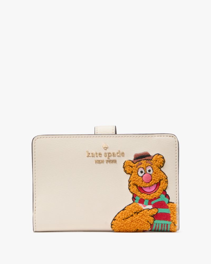 Kate Spade,Disney X Kate Spade New York Muppets Medium Bifold Wallet,Cream