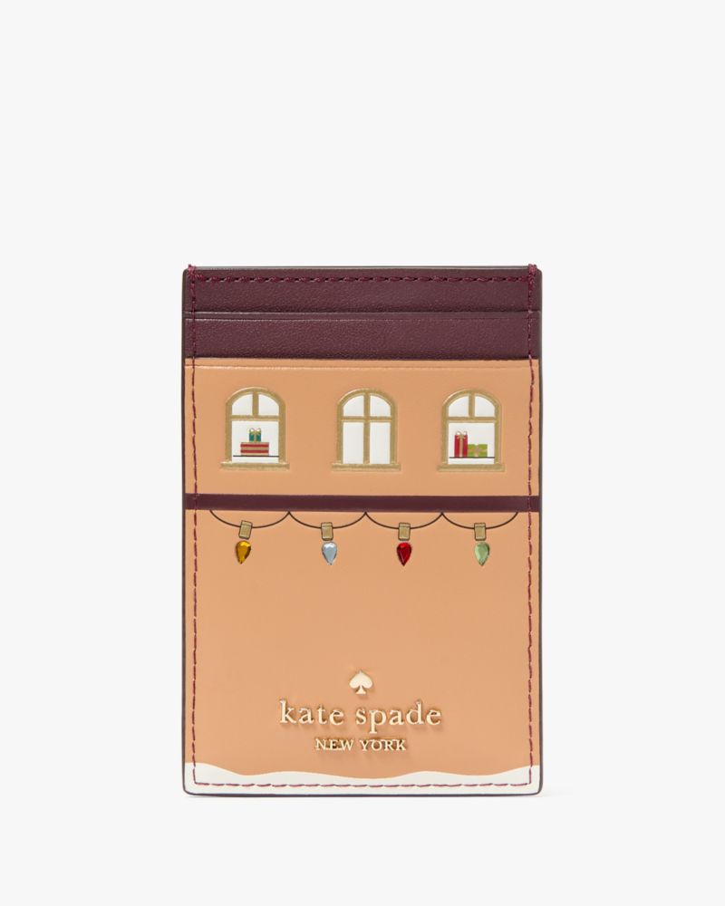 Kate Spade,Oh What Fun Gingerbread House Small Slim Cardholder,