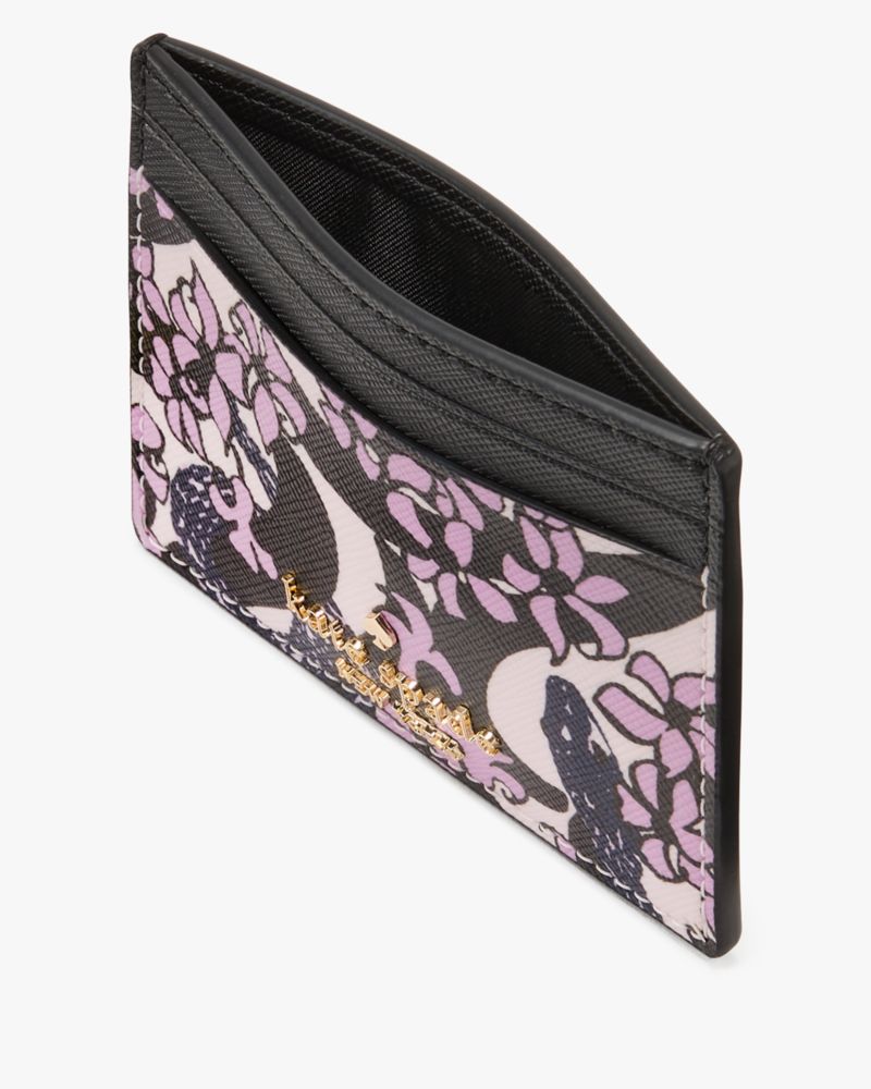 Kate Spade,Snake Garden Printed Small Slim Card Holder,