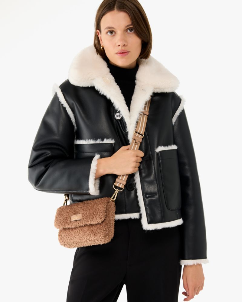 Kate Spade,Rosie Faux Fur Small Flap Crossbody,