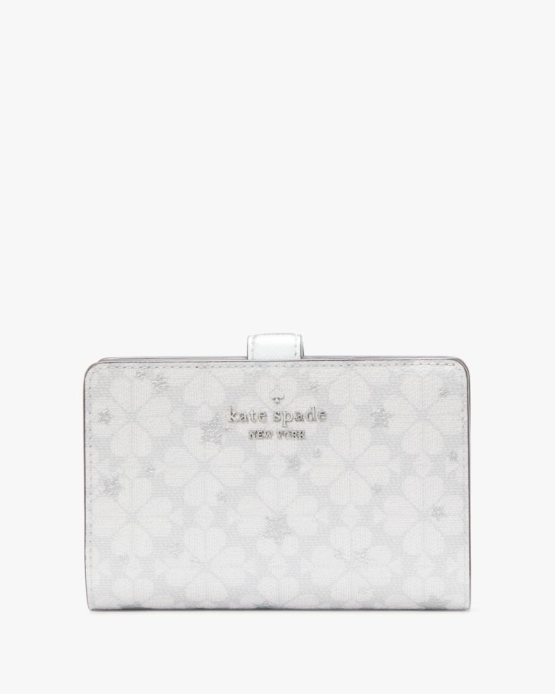 Kate Spade,Spade Flower Star Toss Medium Compact Bifold Wallet,