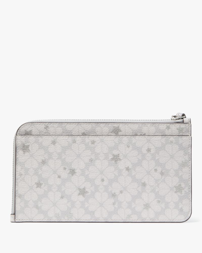 Kate Spade,Spade Flower Star Toss Medium L-zip Wristlet,