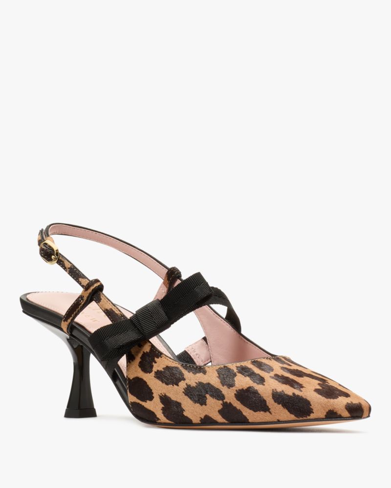 Kate Spade,Maritza Leopard Slingback Pumps,