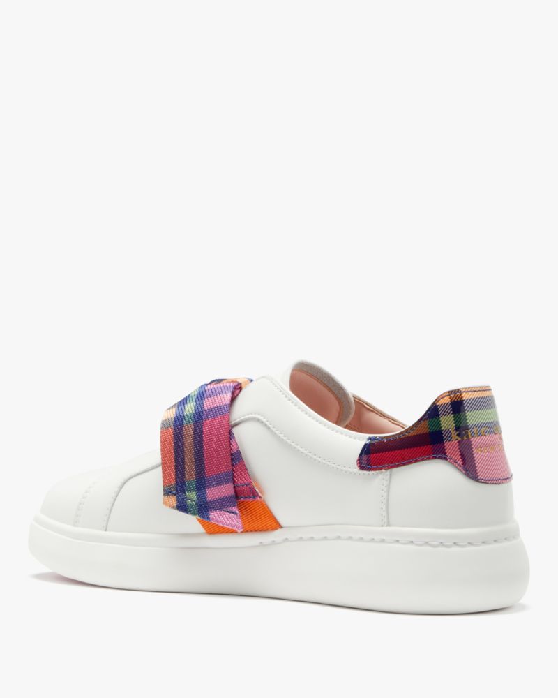Kate Spade,Lexi Grand Plaid Sneakers,White