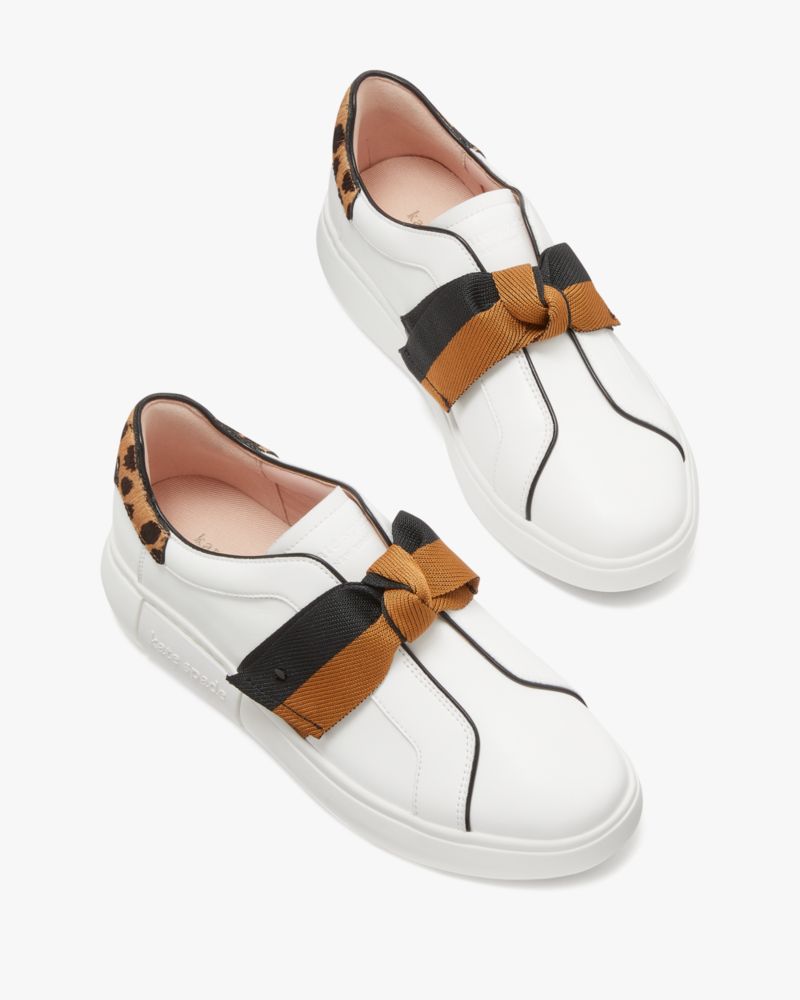 Kate Spade,Lexi Leopard Sneakers,White