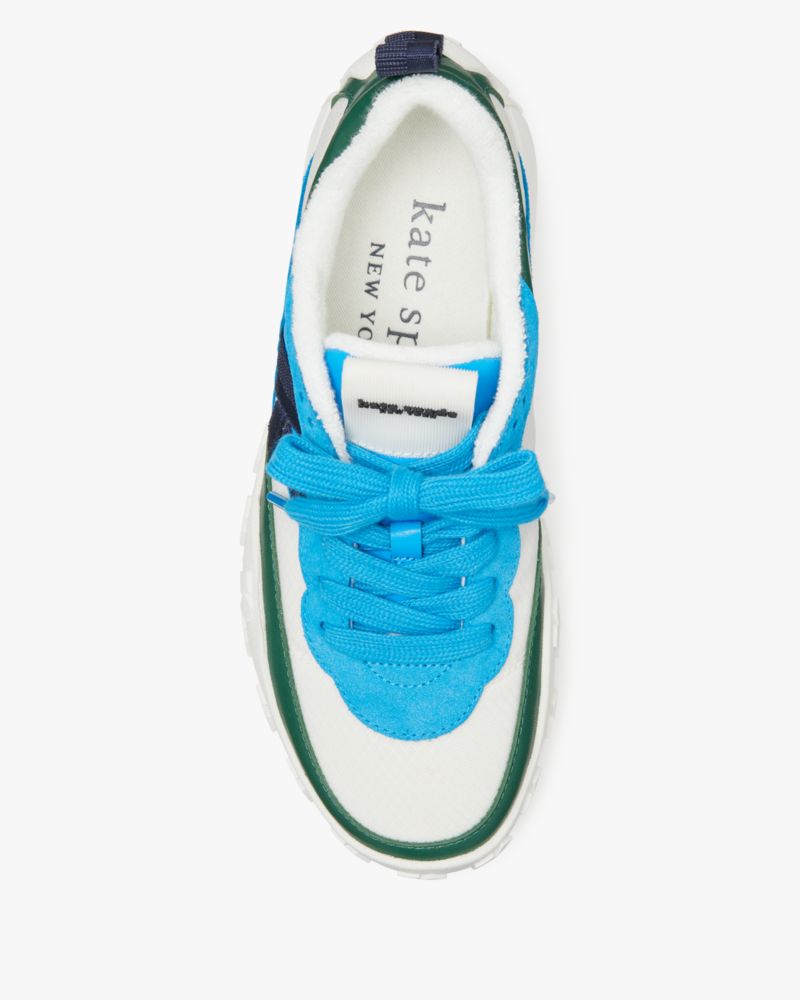 Kate Spade,K As In Kate Sneakers,Rubber,Casual,Mixed Media,Color Block,Pull Tab,Casual,Multi Color