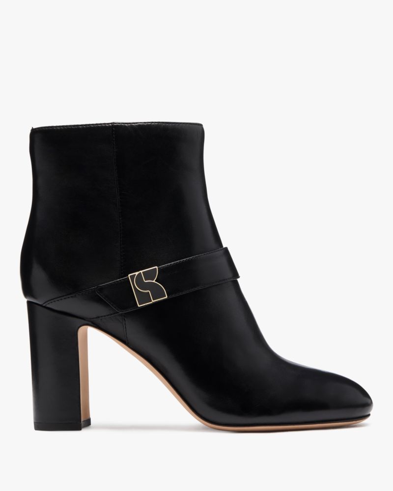 Black Dakota Zip Up Booties