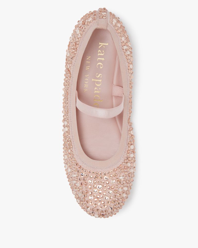 Kate Spade,Violette Mary Jane Ballet Flats,Suede,Ballet Flats,Flats,Embellished,Elastic Straps,Rhinestones,Pull Tab,Day Party,