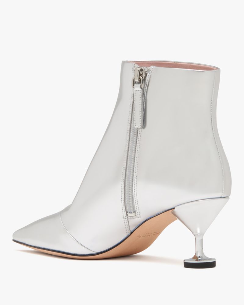 Kate Spade,Garnish Zip-up Pump Booties,Bootie,Cocktail,Metallic