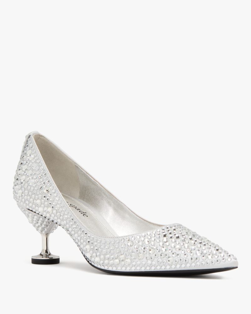 Kate Spade,Garnish Satin Crystal Pumps,