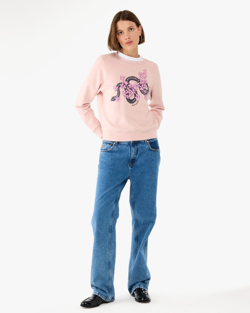 Kate Spade,Snake Floral Sweatshirt,