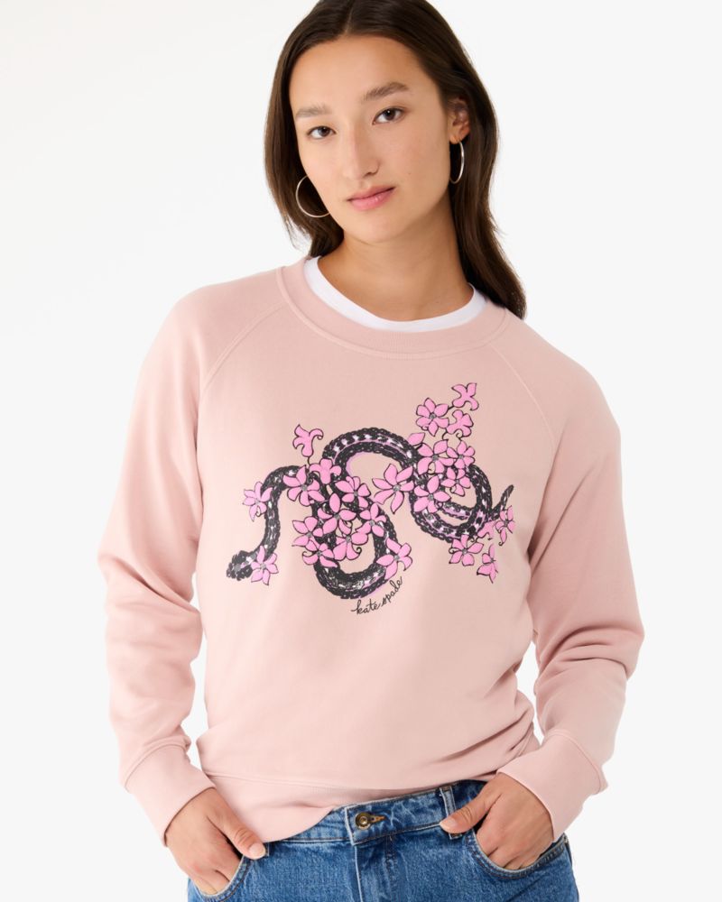 Kate Spade,Snake Floral Sweatshirt,