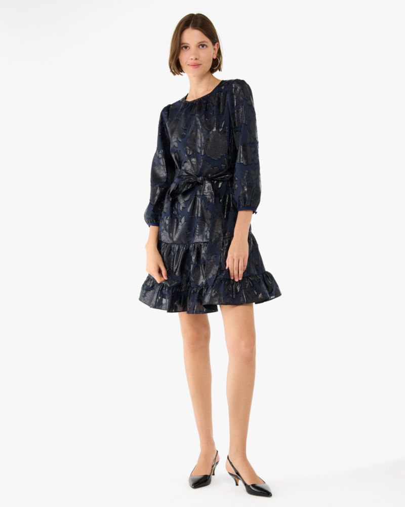 Kate Spade,Full Bloom Metallic Shift Dress,